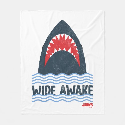 Jaws Wide Awake Simple Graphic Fleece Blanket