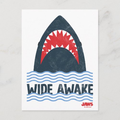 Jaws Wide Awake Simple Graphic Postcard