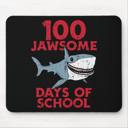 Jawsome Days School Shark 100th Day Boys Teacher G Mouse Pad