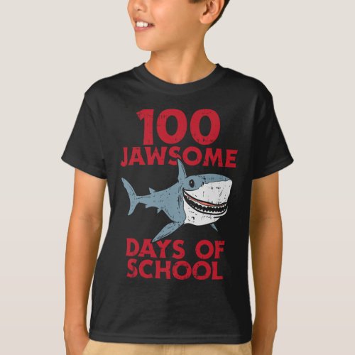 Jawsome Days School Shark 100th Day Boys Teacher G T_Shirt