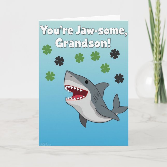 Jawsome Grandson Awesome Card (Front)