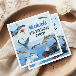 Jawsome Shark Under The Sea Birthday Napkins