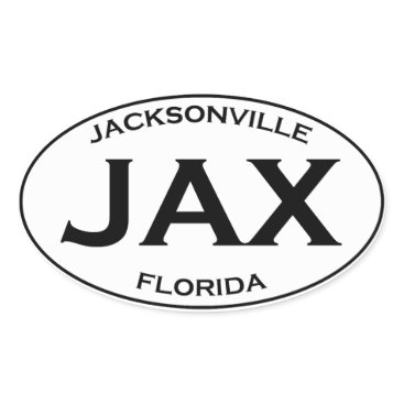 JAX - Jacksonville Florida Oval Sticker JAX - Jacksonville Florida Oval Sticker
