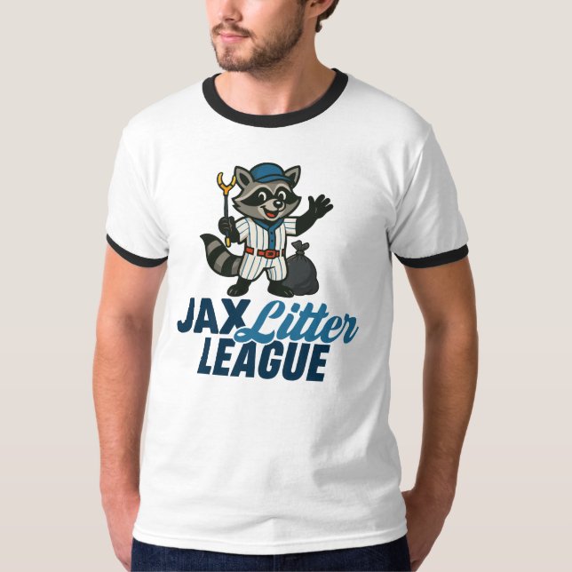 Jax Litter League Ringer T-Shirt (Front)