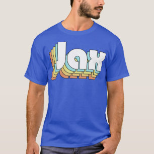 Jax Retro Rainbow Typography Faded Style T-Shirt