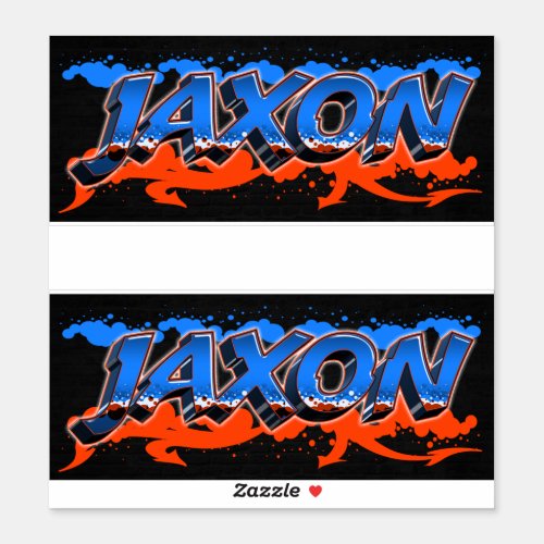 Jaxon First Name Graffiti Sticker