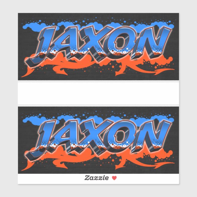 Jaxon First Name Graffiti Sticker (Sheet)
