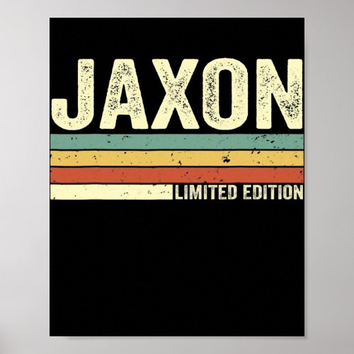 Jaxon Gift Name Personalized Funny Retro Vintage Poster