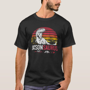 Jaxson Saurus Funny Personalized Dinosaur T Rex Na T-Shirt
