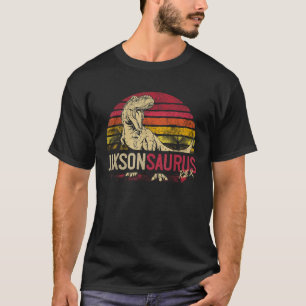 Jaxson Saurus Funny Personalized Dinosaur T Rex Na T-Shirt