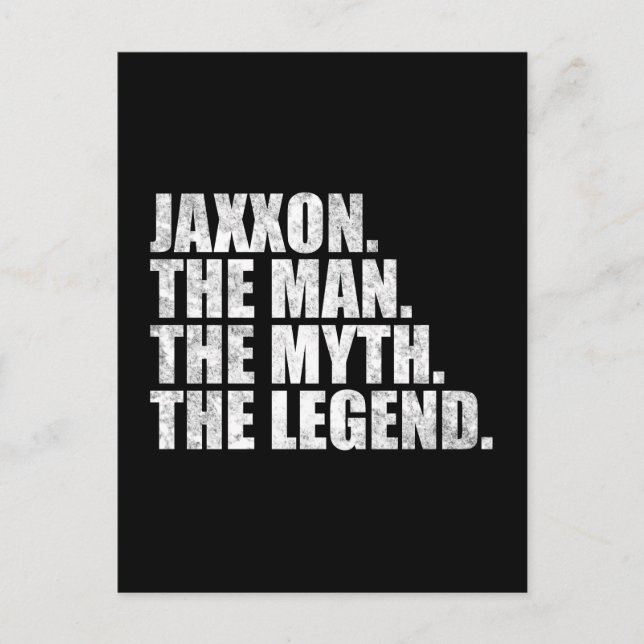 Jaxxon name, Jaxxon The Man The Myth The Legend Postcard (Front)