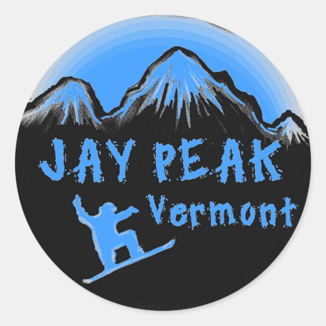 Jay Peak Vermont artistic skier Classic Round Sticker (Front)