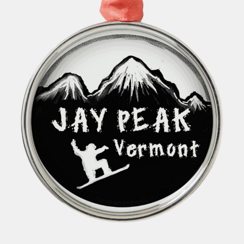 Jay Peak Vermont artistic skier Metal Ornament