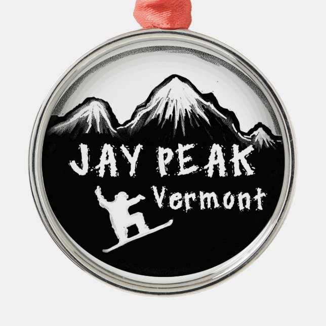 Jay Peak Vermont artistic skier Metal Ornament (Front)