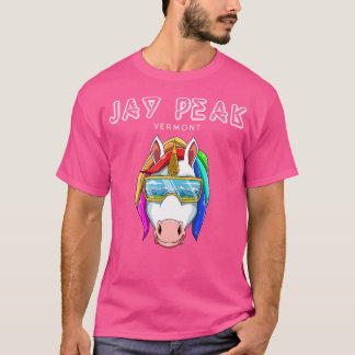 Jay Peak Vermont Usa Ski And Snowboard Unicorn T-Shirt