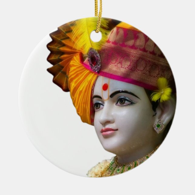 Jay Swaminarayan Ceramic Ornament (Front)