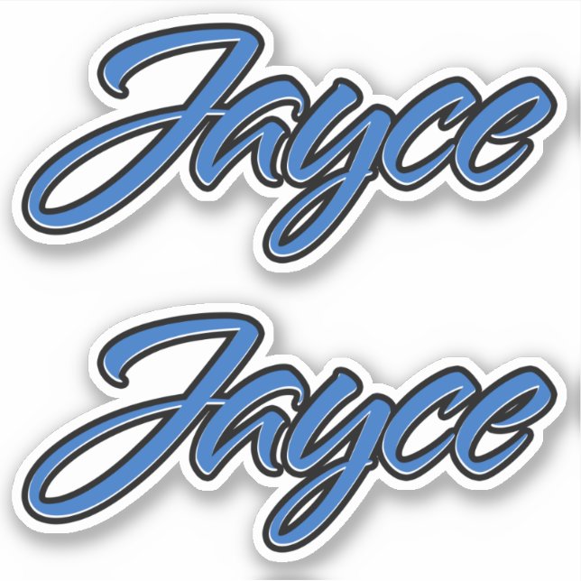 Jayce Name blue Sticker Sticker Sticker Stickerset (Front)