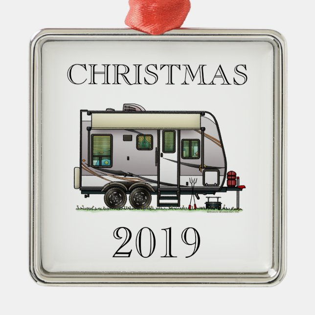 Jayco Trailer RV happy camper Metal Ornament (Front)