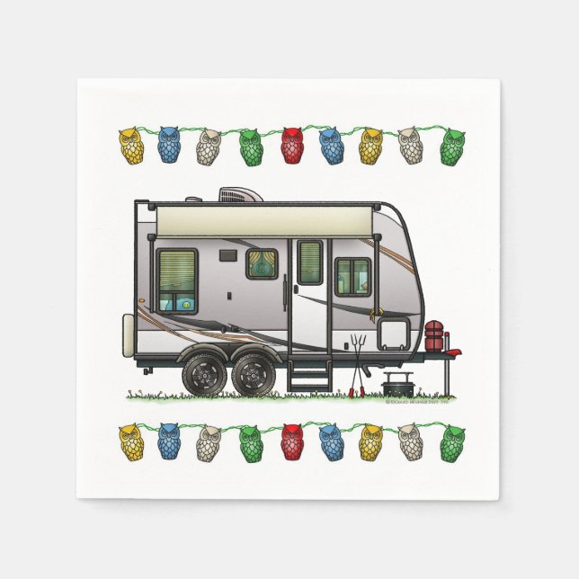 Jayco Trailer RV happy camper Napkins (Front)