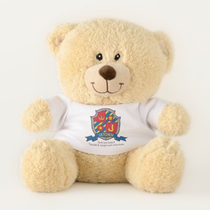 Jayden J letter name meaning crest Teddy Bear