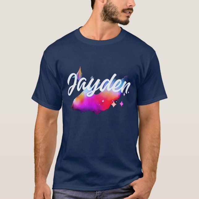Jayden – Modern Dynamic Name Concept T-Shirt (Front)