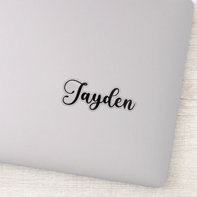 Jayden Name - Handwritten Calligraphy Sticker (Detail)