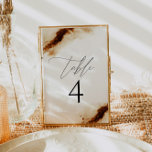 JAYLA | Boho Terracotta Burnt Orange Table Number<br><div class="desc">This table number features a bohemian terracotta burnt orange rust watercolor splash and edgy handwritten font. Easily change the number to meet your needs. This table number card is perfect for your autumn desert wedding or any other special occasion.</div>