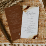 JAYLA | Boho Terracotta Rust Wedding Program<br><div class="desc">This wedding program features bohemian watercolor splashes with burnt orange terracotta rust coloring and an edgy script font. Use this order of service wedding day timeline for your bohemian desert wedding or modify for any other event.</div>