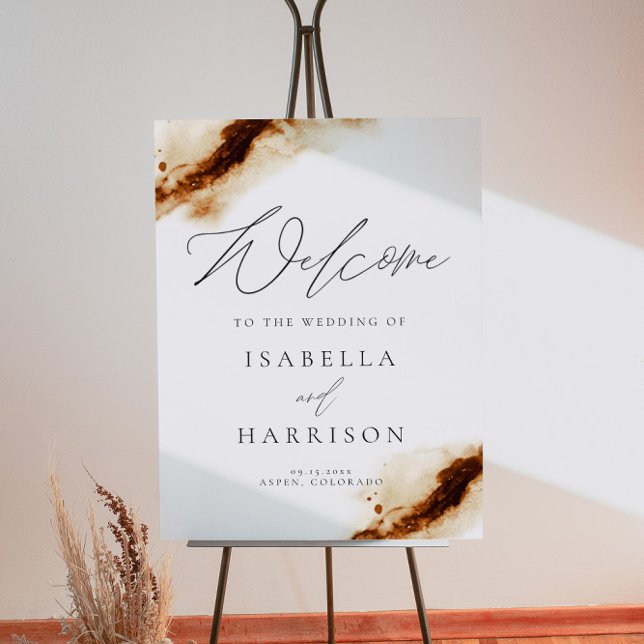 JAYLA Boho Terracotta Rust Wedding Welcome Foam Board (Creator Uploaded)
