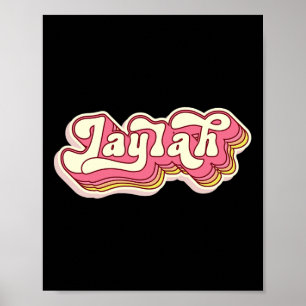 Jaylah Name Personalized First Name Surname Poster
