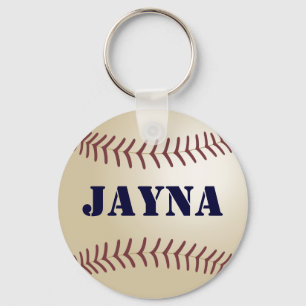 Jayna Baseball Keychain by 369MyName