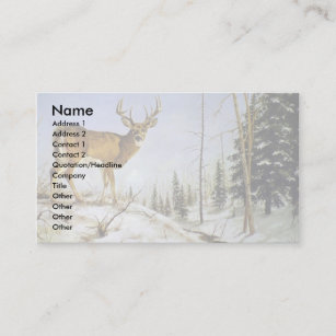 Jay's Peak, White Tail Deer Business Card
