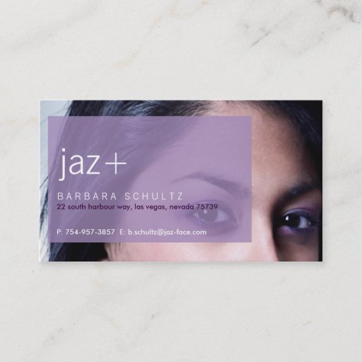 Customizable Jaz's Face [purple] Business Cards