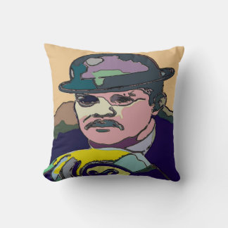 Jazz Abstract Trumpet Player Throw Pillow