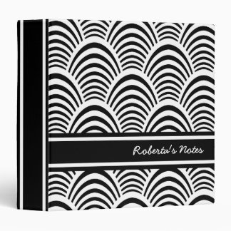 Jazz Age Art Deco Elegance Black and White Binder