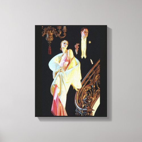 Jazz Age Couple Stretched Canvas Print