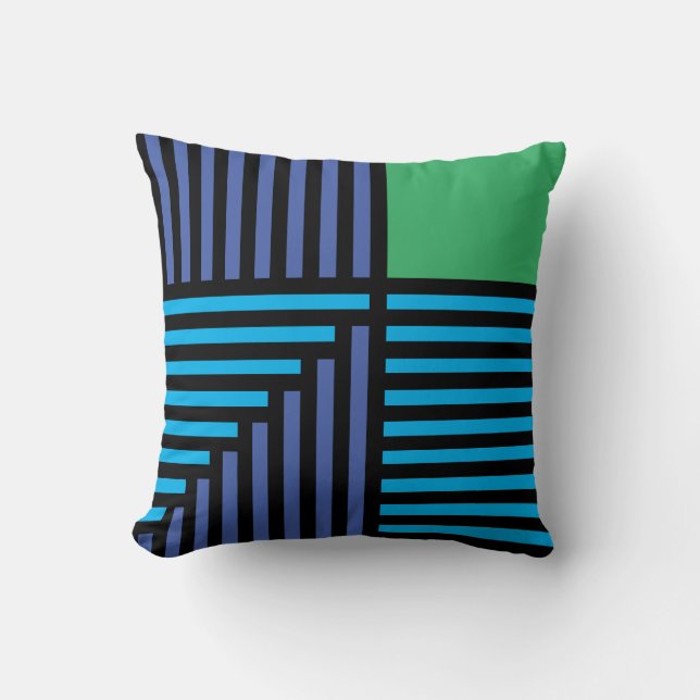 ''Jazz Age & Cut Grass'' Throw Pillow (Front)