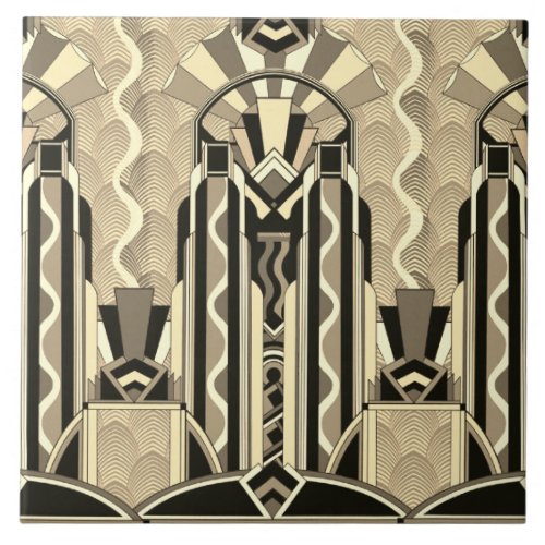 Jazz Age Deco Ceramic Tile