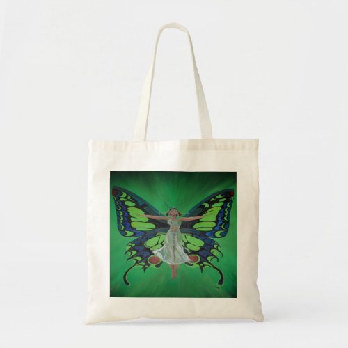Jazz Age Showgirl Flapper Wearing Butterfly Wings  Tote Bag