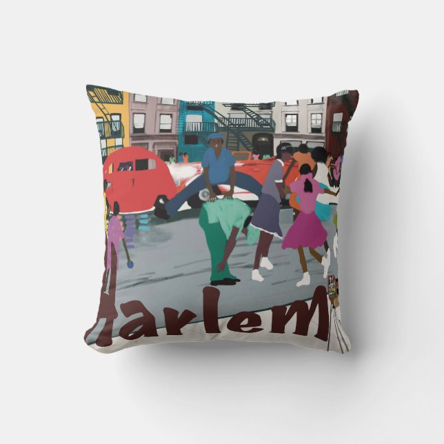 Jazz Age Throw Pillow (Front)