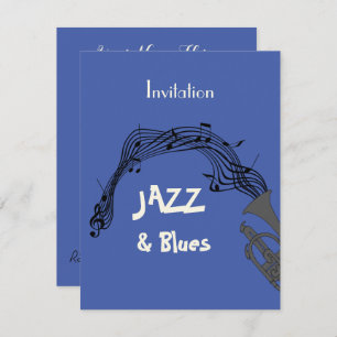 Jazz And Blues Themed Party Invitation