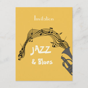 Jazz And Blues Themed Party Invitation