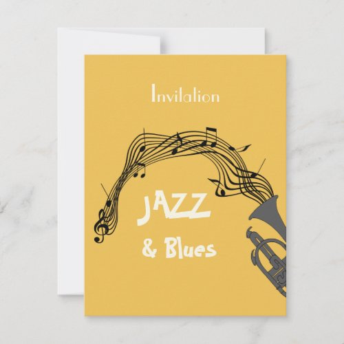 Jazz And Blues Themed Party Invitation