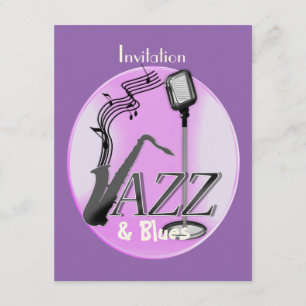 Jazz And Blues Themed Party Invitation