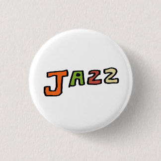 Jazz as a Hand-Drawn Letter Pinback Button