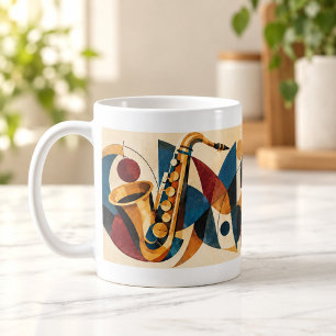 Jazz at Dusk Cubist Music Mug
