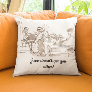 jazz band art jazz doesn't get you either throw pillow