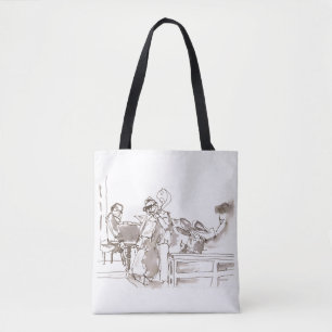Jazz band art tote bag