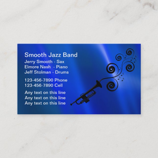 Jazz Band Business Cards (Front)