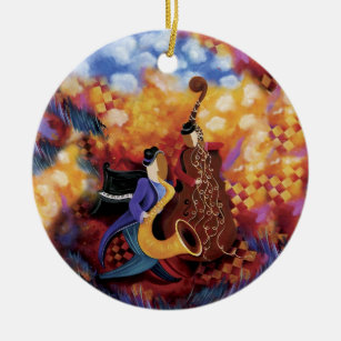 Jazz Band Colorful Music Ornament